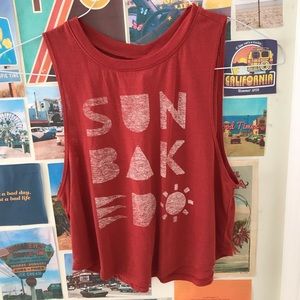 Orange Aeropostale Cropped Tank Top